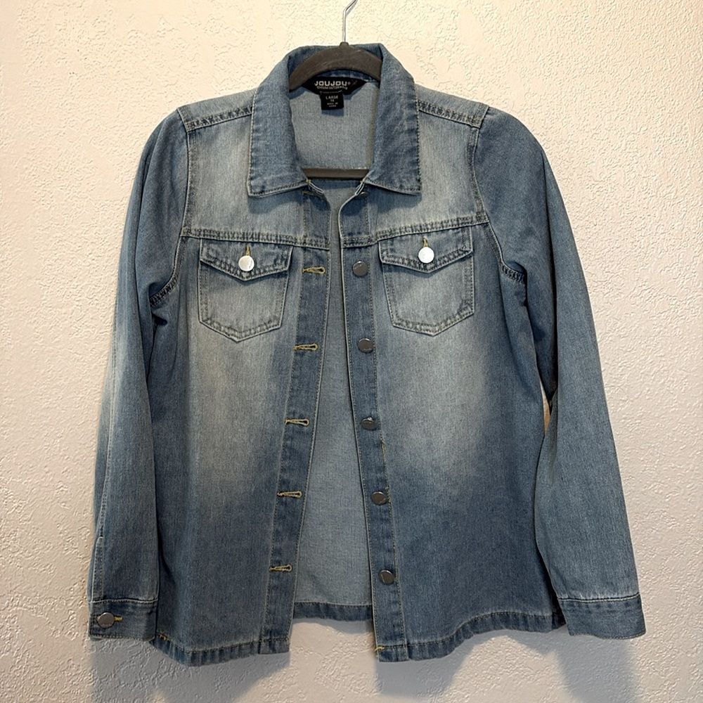 Jou Jou denim shirt jacket youth 14/women’s Small